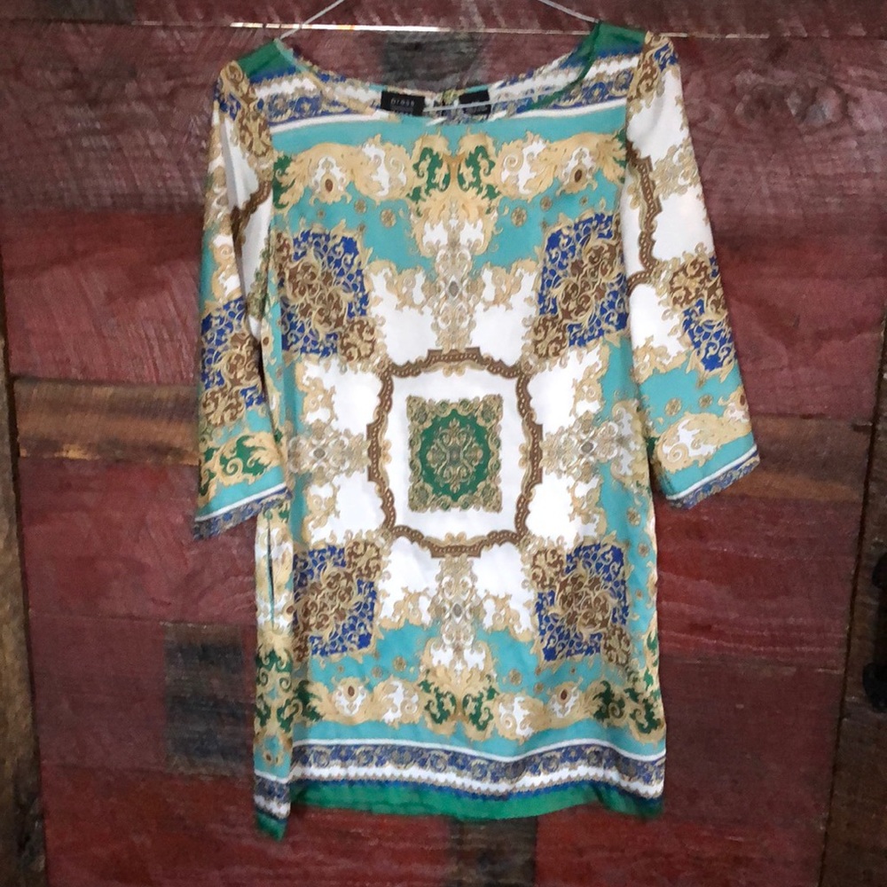 Press dress multi color dress